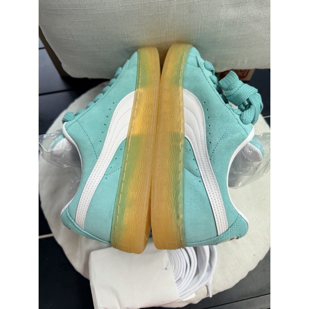 Puma Suede XL Aquatic Blue White Men's 10.5 New Box 395205-53 W/ Extra Laces - Picture 6 of 9